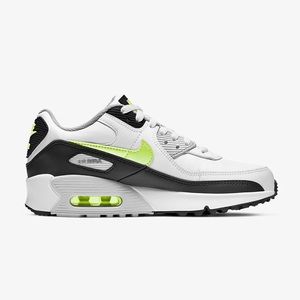 Nike Air Max 90 White Hot Lime Shoes Sneakers 
Youth 6Y = Womens SZ 7.5
